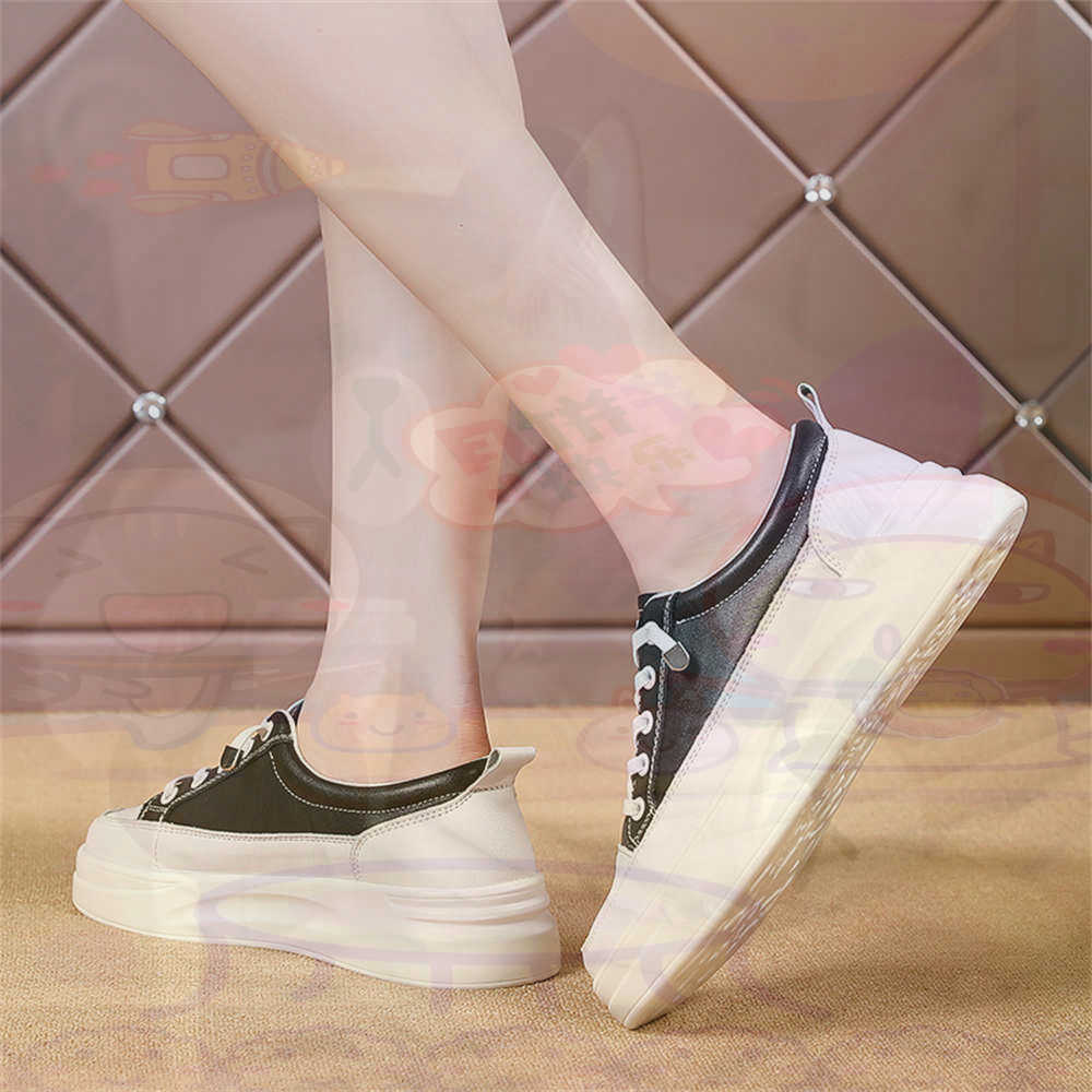 Classic Tech Office Number - LACE-up Chunky Loafers ผู้หญิงสเก็ตบอร์ดกีฬารองเท้าตะกร้ารองเท้าผ้าใบจริงแบบพกพาข่าวตะกร้า Teni ที่มีคุณภาพสูง