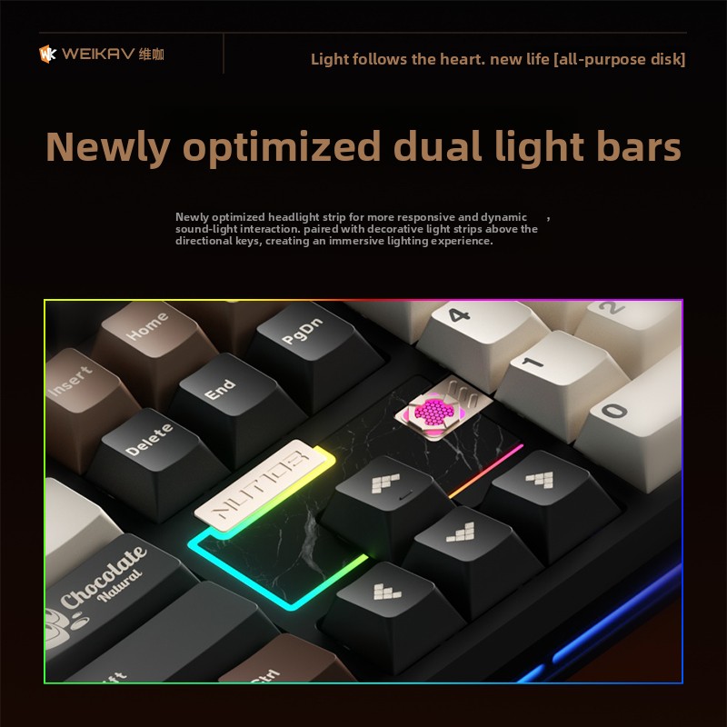 คีย์บอร์ดกลไก WEIKAV NUT108 โค - Office Tech บทวิจารณ์และราคา
