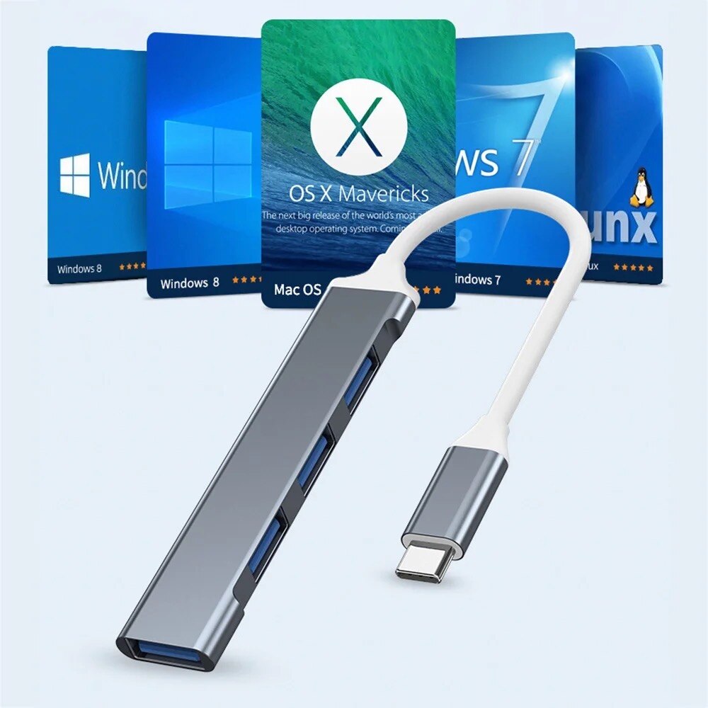 ฮับ USB 3.0 4 พอร์ต แบบ TYPE C - Multi Port Usb Hub บทวิจารณ์และราคา