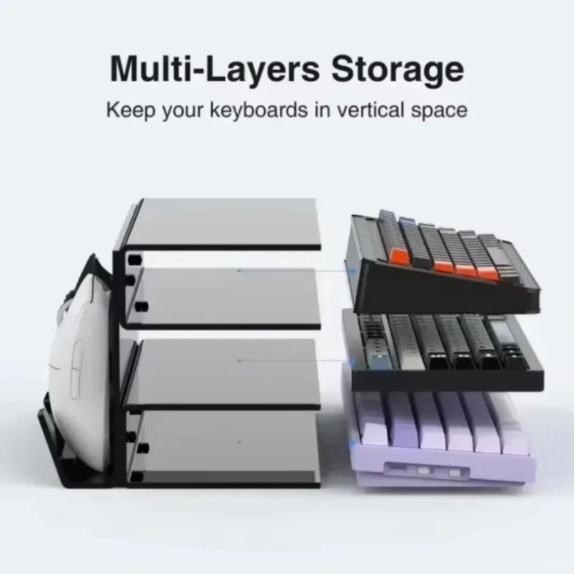ชั้นวางคีย์บอร์ดแบบ 3 ชั้น ทำจ - Office Technology บทวิจารณ์และราคา