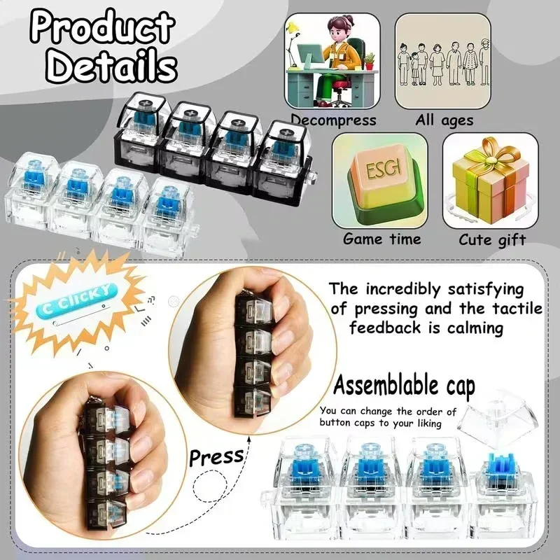 พวงกุญแจ LED 1 ชิ้น รูปปุ่มคีย - Office Tech บทวิจารณ์และราคา